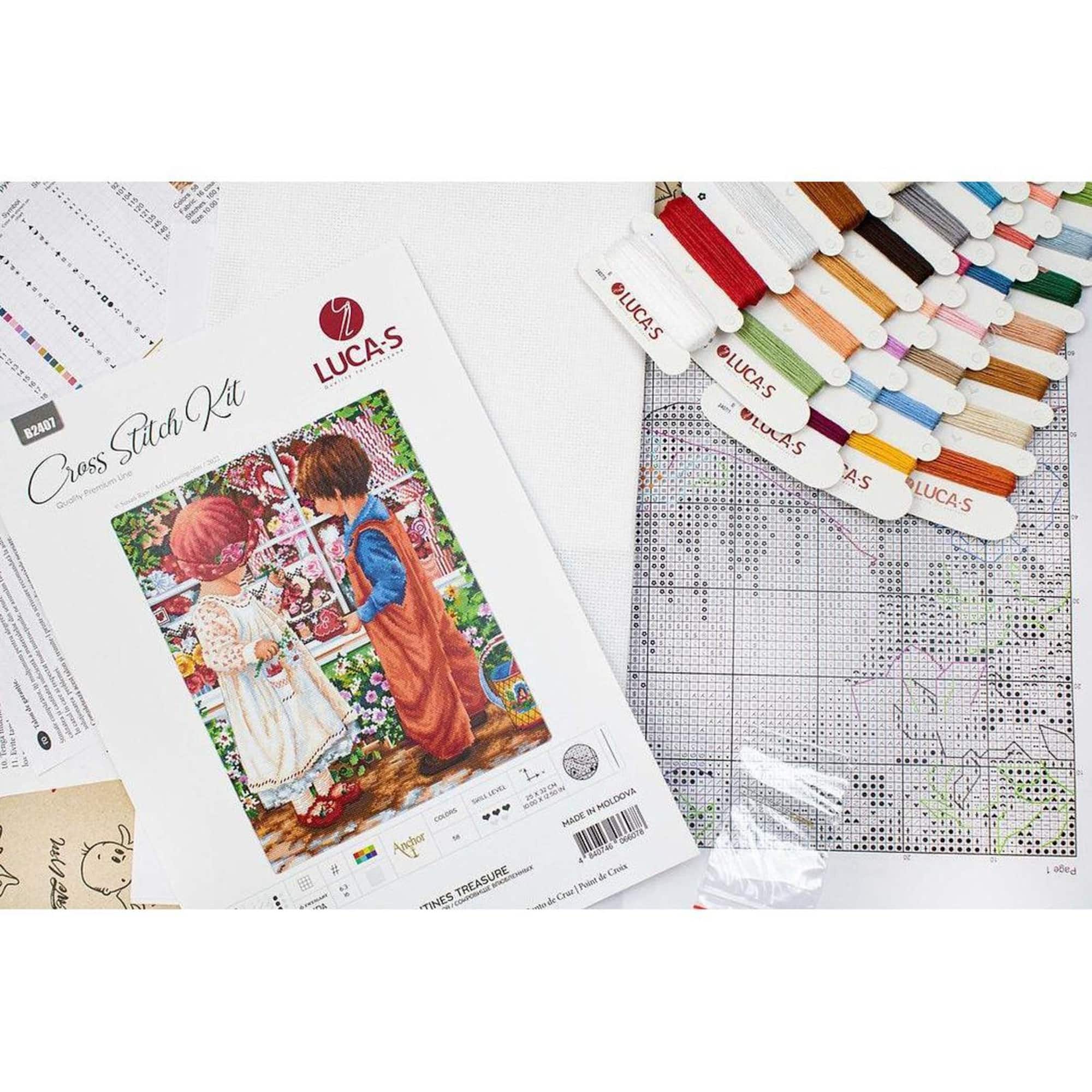 Luca-S Valentines Treasure Counted Cross Stitch Kit Counted Cross Stitch Kit